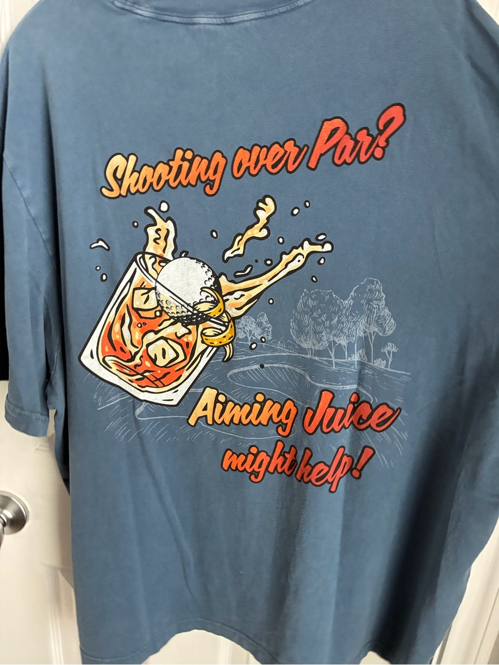 Cropped golf graphic Tee "Shooting Over Par?“